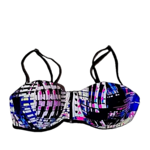 Colorful Bikini Tip with Front Zip | Large - Picture 1 of 8